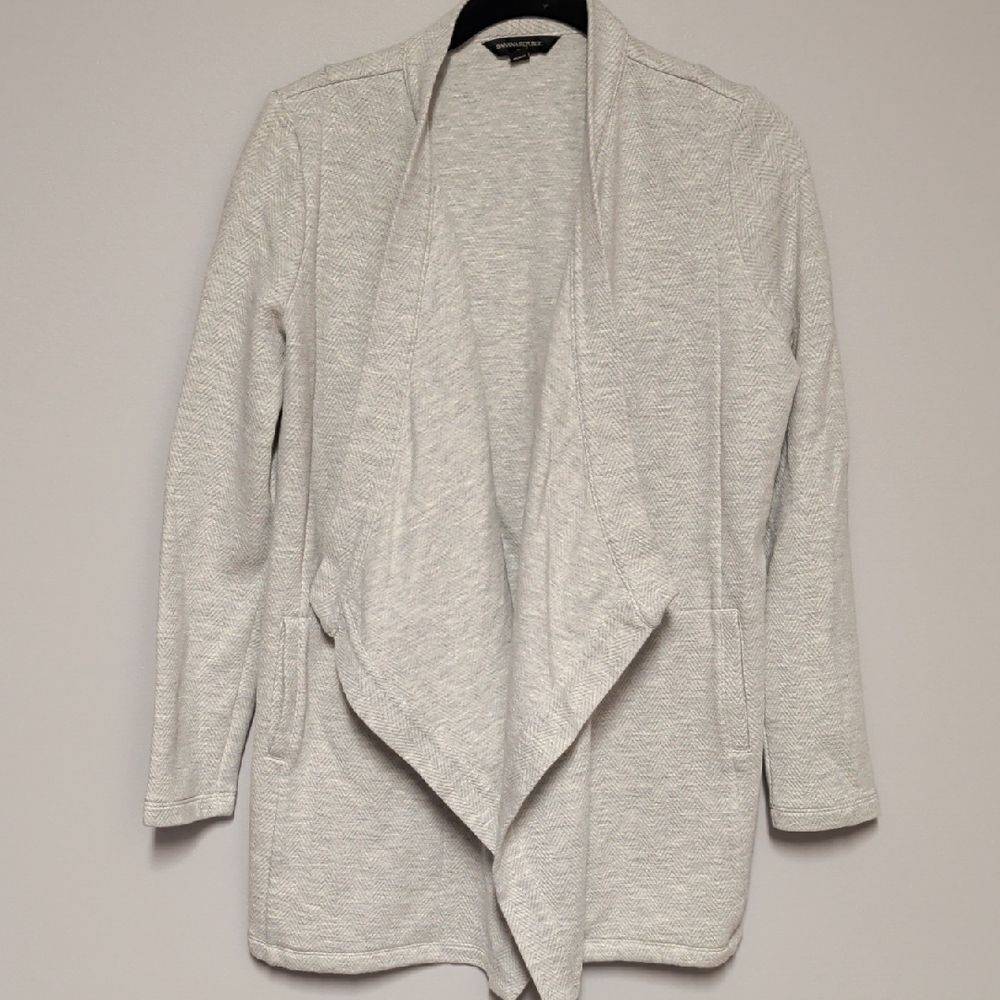 Banana Republic Light Gray Open Front Cardigan